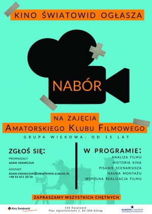 Amatorski Klub Filmowy. Rusza nabór do grupy
