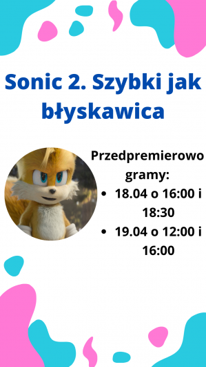 Przedpremierowe seanse Sonic 2. Szybki jak błyskawica